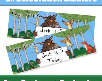 Personalised Gruff Birthday Banners / Celebration Banners