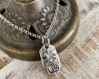 Vintage Sterling Silver Spoon Necklace