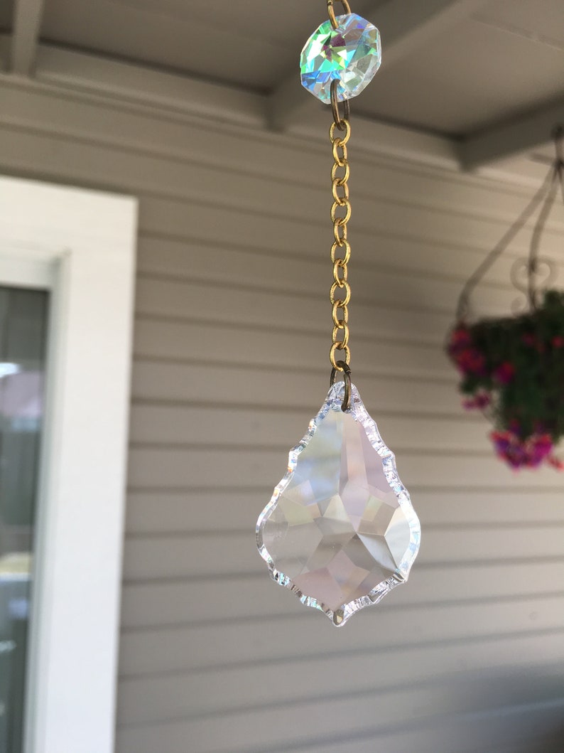Flower Sun Catcher Healing Crystal Rainbow Catcher Crystal Sun Catcher