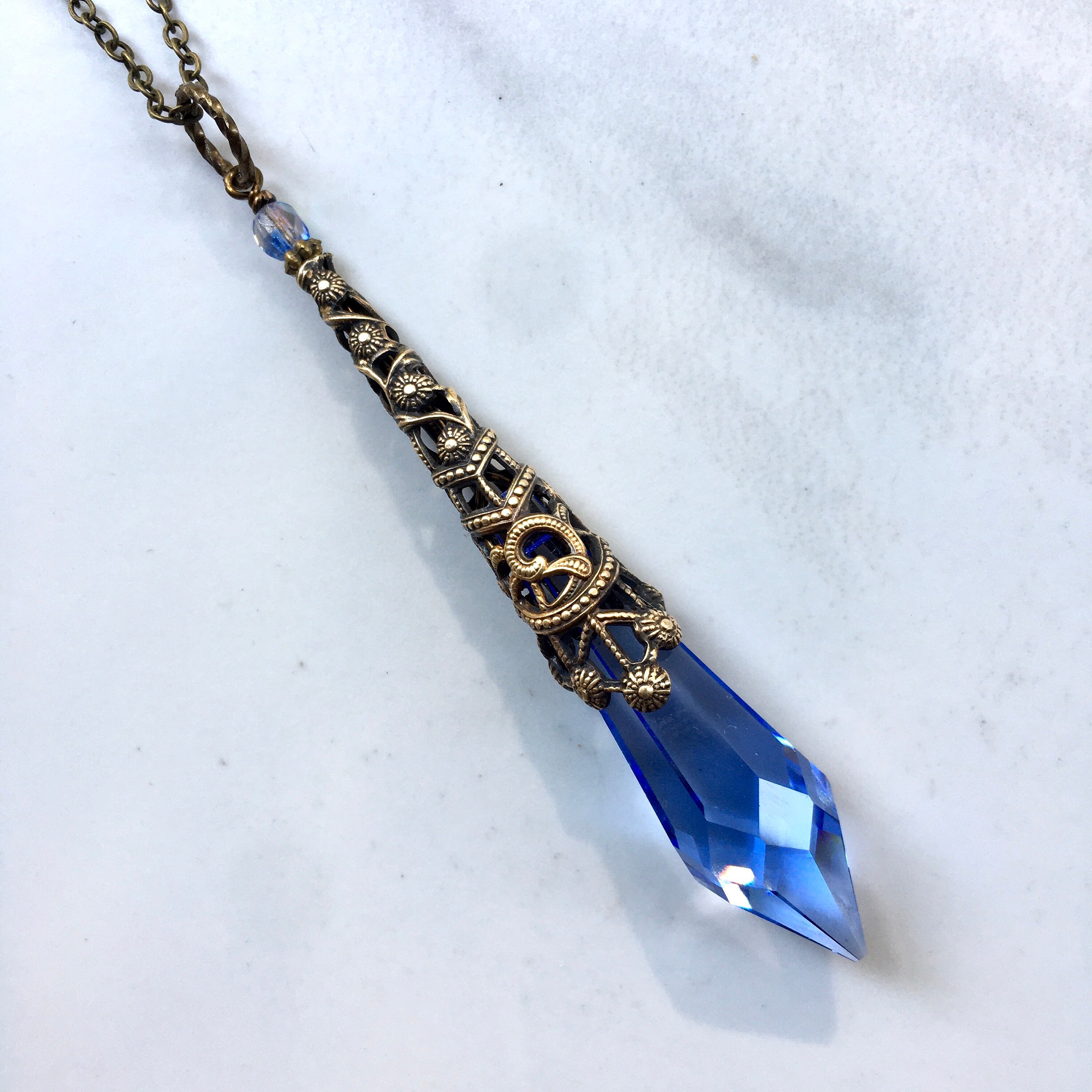 関送込 OHTNYC SPIKE NECKLACE WITH SWAROVSKI CRYSTAL GOLD SPIKE NECKLACE WITH SWAROVSKI CRYSTAL – OHTNYC