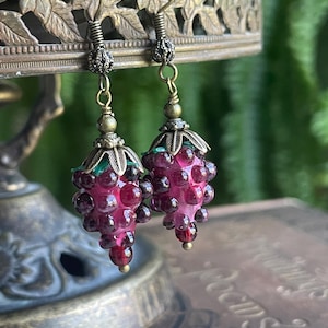 Lampwork Glass Berry Earrings