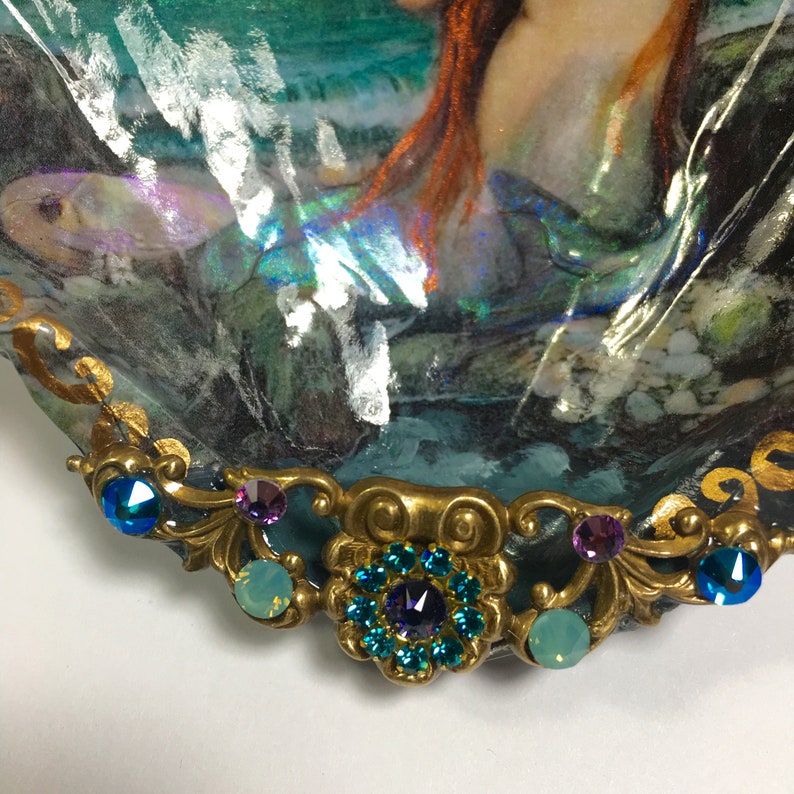 Ring Dish Shell Jewelry Dish Mermaid By John William Waterhouse Trinket Dish