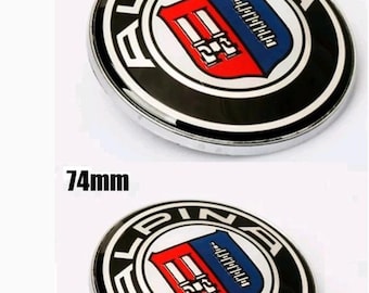 Set of 2 for BMW Alpina 82mm Front Emblem & 74mm Rear Emblem