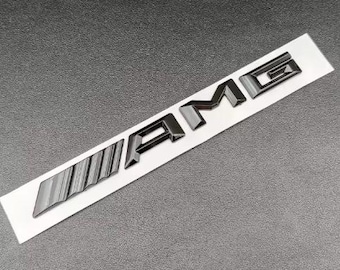 3d ABS Logo AMG Emblem Letters Car Rear Trunk Sticker for Mercedes A B C E G W203 W204 W205 W176 W177 W212 W213 AMG  15-16 Glossy Black