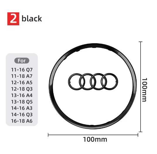 thumbnail image 2 of Audi RS Black Logo Steering Wheel Sticker – Coat Of Arms Badge For A1 A3 S3 Q2 Q3 S Line 2 of 4