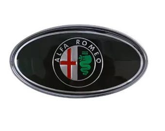 Metall framemblem bagagerumsmärke för Alfa Romeo 155 156 159 Mito Giulia GT Brera Spider Giulietta 147 166 147 Auto Glossy Silver
