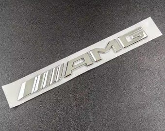 3d ABS Logo AMG Emblem Letters Car Rear Trunk Sticker for Mercedes A B C E G W203 W204 W205 W176 W177 W212 W213 AMG  17-25 Chrome