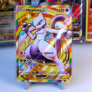 Collectible Trading card Mewtwo EX 286/226, Genetic Apex, TCG Pocket, Handmade, Full Art Card, Special Art, immersive rare