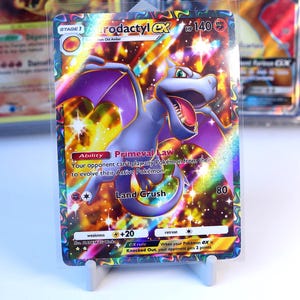 Collectible Trading card Aerodactyl EX 078/068, Mythical Island, TCG Pocket, Handmade, Full Art Card, Special Art, immersive rare