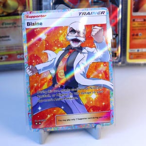 Collectible Trading card Blaine 268/226, Genetic Apex, TCG Pocket, Handmade, Full Art Card, Special Art, immersive rare