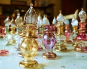 Lot 20 Small Vintage Egyptian Mouth Blown Glass Perfume Incense Bottles Vials Droppers