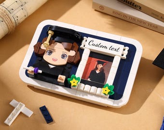 Custom Photo Brick Figures, Personalized Pet Portrait Building Blocks, 3D Character, Birthday Graduation Gift