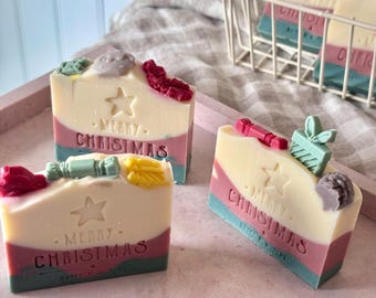 Natürliche handwerkliche handgemachte Seife kalte Presse Weihnachtsgeschenk Strumpf Stuffer