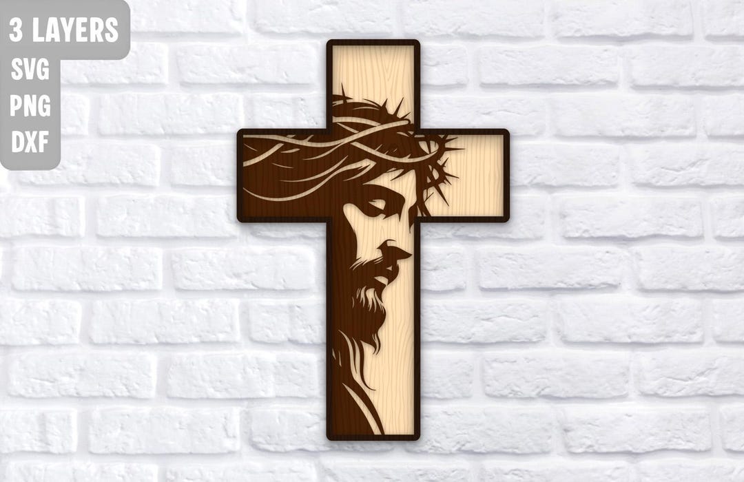 Jesus Christ Cross Multilayer Svg Png Dxf, Child of God, Christian Art ...