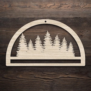 Macrame Forest Svg Png Dxf, Nature Landscape, Laser Cut File (Digital Download)