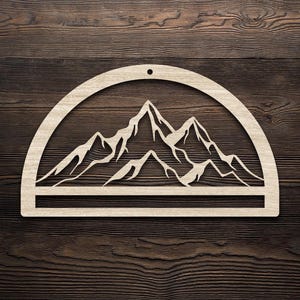 Macrame Mountains Svg Png Dxf, Nature Landscape, Laser Cut File (Digital Download)