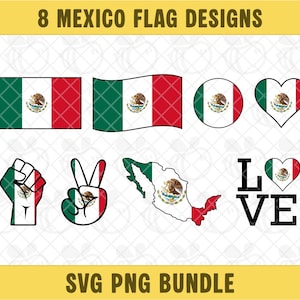 Mexico vlag SVG PNG bundel, Mexico vlag clipart, Mexico kaart vector, Mexico liefde, digitale download.