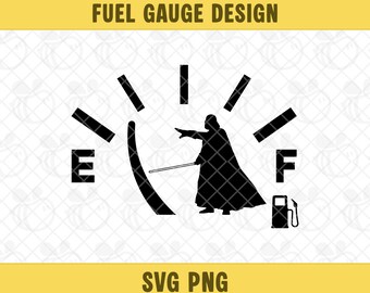 Fuel Gauge SVG PNG, Gas Gauge Clipart, Gas Cap Design Vector, Digital Download.