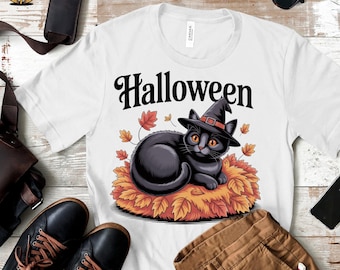 Black Cat Halloween PNG: Digital Download