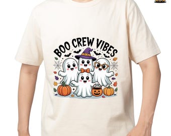 Boo Crew Vibes Halloween PNG: Spooky Digital Download