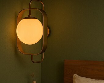 Modern Globe Wall Sconce 2-Lights Industrial Mid Century Bathroom