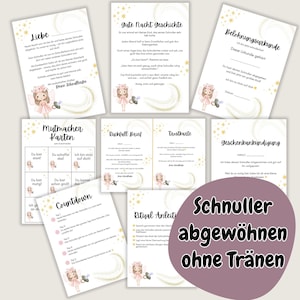 Schnullerfee Bundle Printable | Schnuller abgewöhnen ohne Tränen | Schnullerfee Brief + Ritual | Kinder Meilenstein | PDF Download