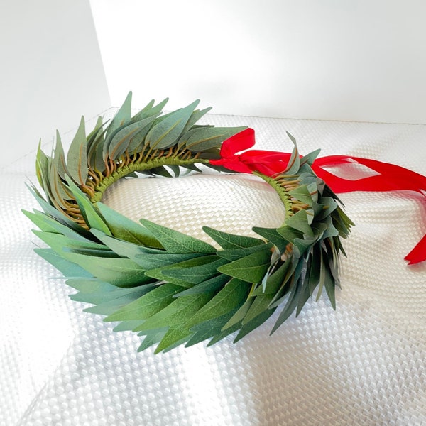 Laurel Leaf Crown, Garland, Wreath. Greek Laurel Wreath. Italian Graduation Wreath. Foliage Crown. Green Man Crown. Full Leaf Crown.