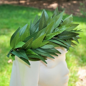 Leaf Crown, Garland, Wreath Headpiece; &quot;Laurel Leaf&quot;. Olive Leaf Crown. Foliage Crown. Head Garland. Gold Leaf Crown.