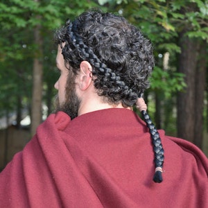 King Leonidas Braid. Leonidas Hair. Leonidas Hair Tail. Spartan Braid. Leonidas Headband. Braided Hair Crown. Spartan Costume.