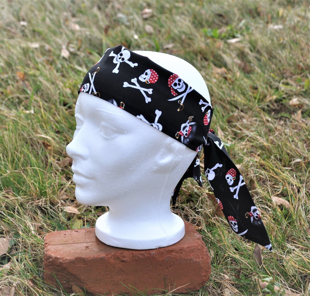 Jolly Roger Pirate Head Scarf Cotton Head Scarf Pirate Bandana