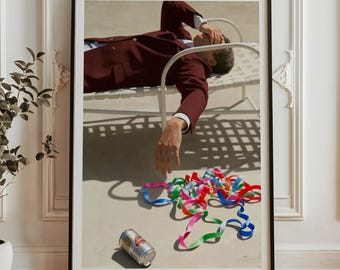 70s Editorial Photography Print – Poolside After Party, Retro Home Decor