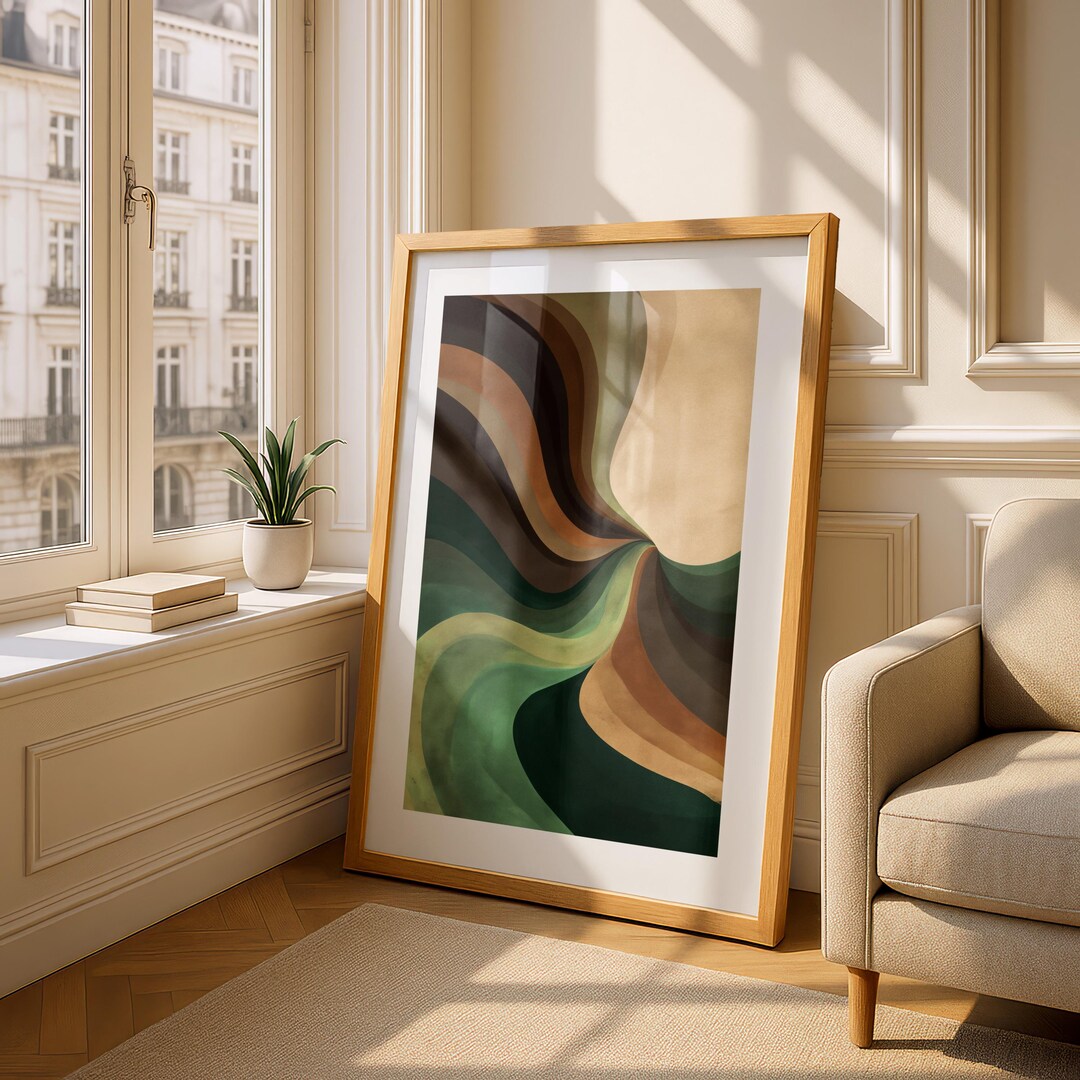 Abstract Earth Tone Wall Art - Modern Earthy Home Decor - Nature Tones ...