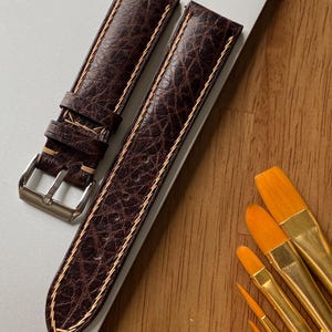 Handmade Full Grain Leather Watch strap, Brown Watch Band, Best Leather Watch Strap 24mm, 22mm, 21mm, 20mm, 19mm, 18mm, 16mm....