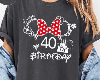 Personalized Disney 40th Birthday Comfort Colors T-Shirt
