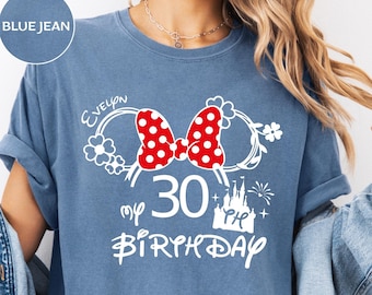 Custom Minnie Mouse 30th Birthday Tee | Comfort Colors Shirt