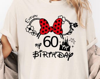 Personalized Disney 60th Birthday Shirt, Custom Name Comfort Colors Tee