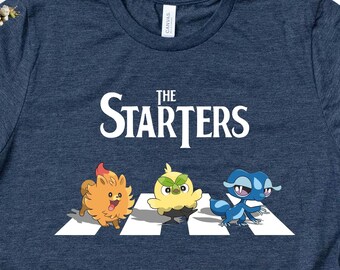 The Starters PKM Shirt & Retro Gamer Graphic Top Funny Anime Gaming Gift