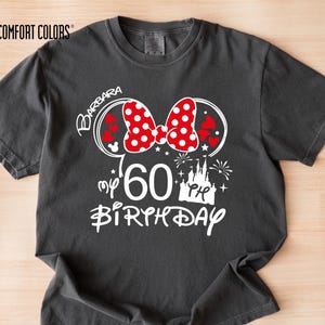 Personalized Minnie Mouse 60th Birthday Tee | Comfort Colors Shirt