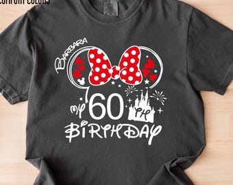 Personalized Minnie Mouse 60th Birthday Tee | Comfort Colors Shirt