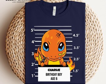 Personalized PKM Birthday Shirt, Custom Birthday Boy Tee