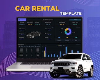 Car Rental Management System - Car Rental Tracker Google Sheets Template - fleet manager - mileage tracker