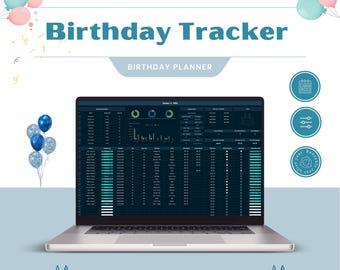 Birthday Tracker Google Sheet : Gift Planner & Anniversary Reminder