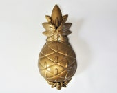 Vintage Door Knocker WELCOME PINEAPPLE Brass Door Knocker STATEMENT Knocker