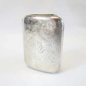 Antique Sterling Silver Cigarette Vesta Case 68 Grams Stamped Sterling