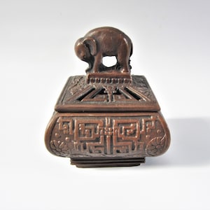Vintage Metal ELEPHANT  Incense Burner