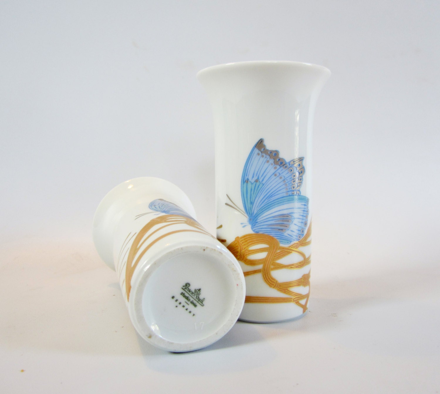 Vintage ROSENTHAL Vases Design by Alain Le Foll BUTTERFLY Etsy