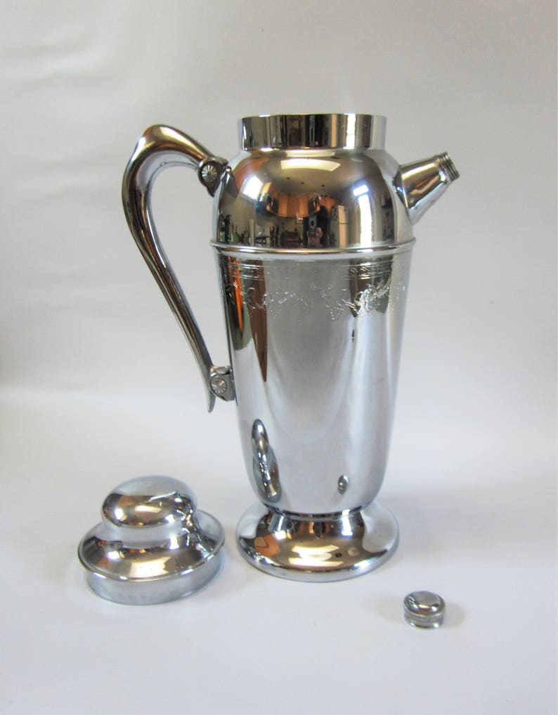 Vintage Cocktail Shaker Martini Server JUMBO SIZE Chrome 1950s | Etsy