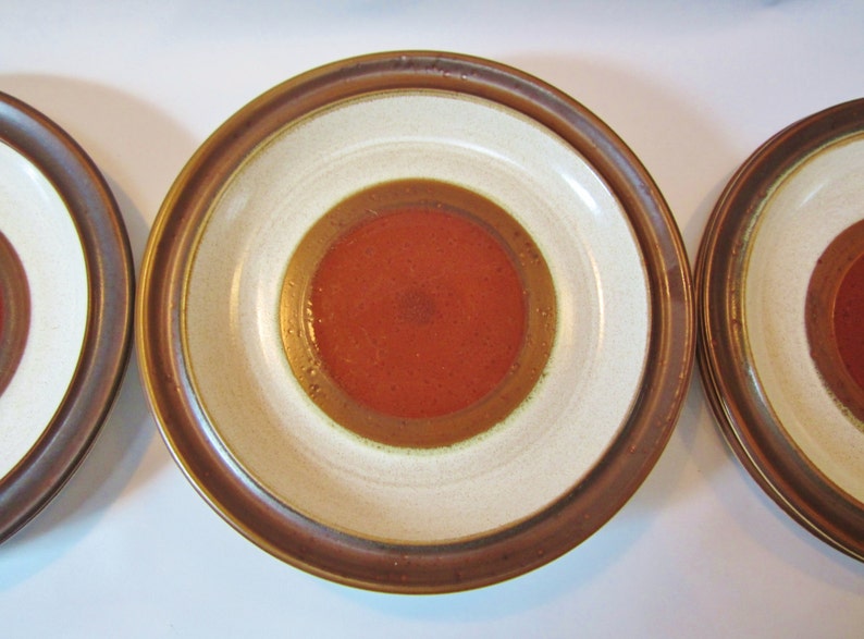 Vintage DENBY Plates POTTERS WHEEL Rust England 1970s Etsy