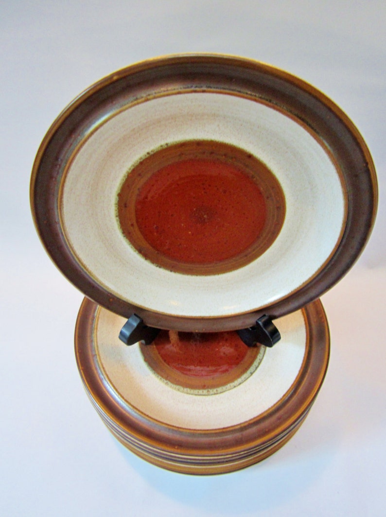 Vintage DENBY Plates POTTERS WHEEL Rust England 1970s Etsy