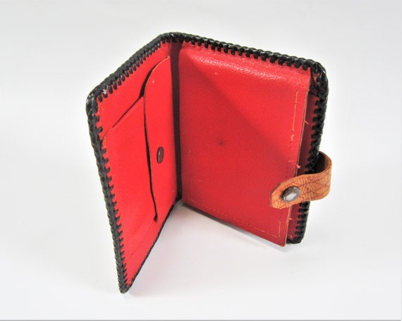 Vintage Tooled Leather Wallet DIAMONDS and BONTAN… - image 3